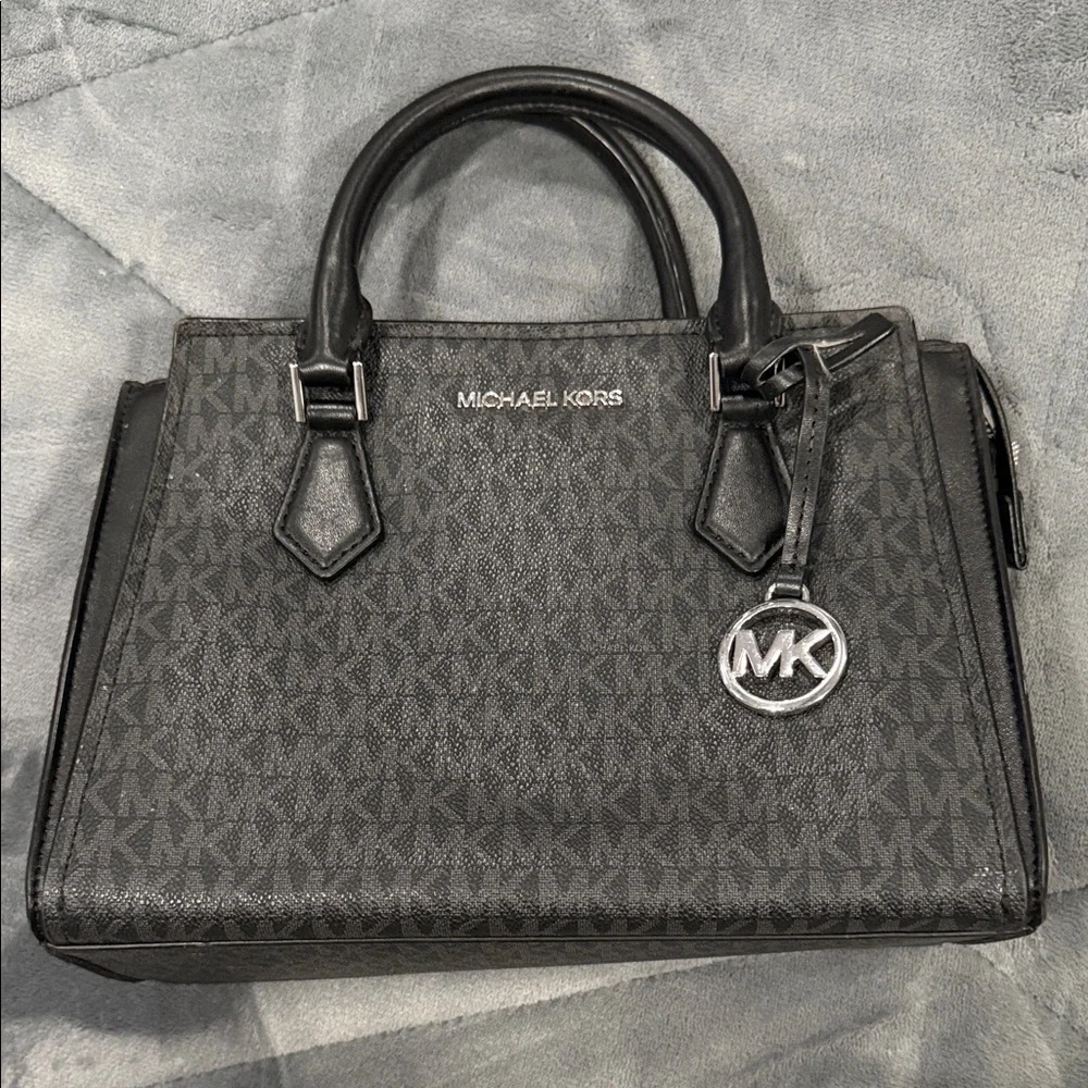 Michael Kors Black Monogram Satchel